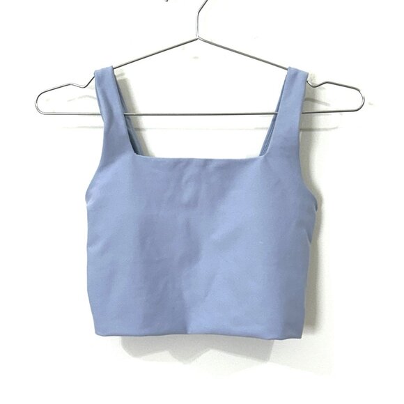 YPB Abercrombie & Fitch Small Womens Sports Bra Active Top Periwinkle Blue - Picture 1 of 8